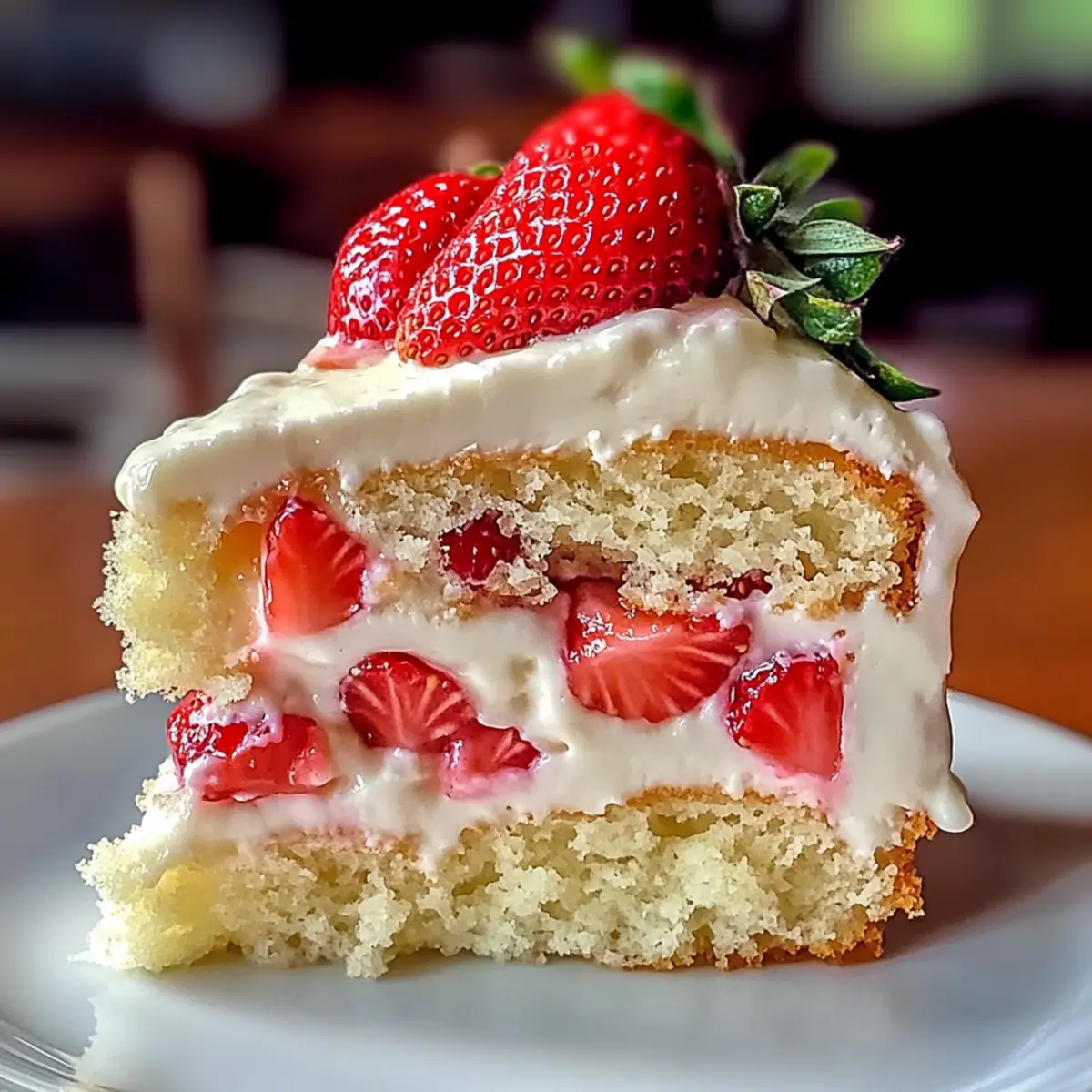 Delightful Strawberry Custard Cake for Your Next Gathering