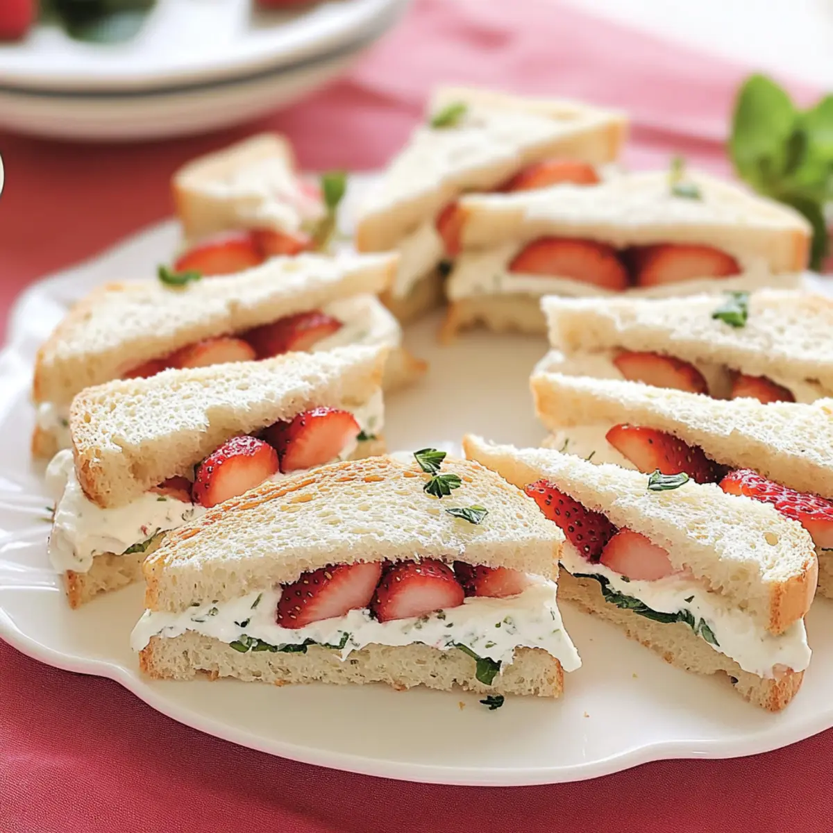Sweet Strawberry Tea Sandwiches for a Charming Afternoon