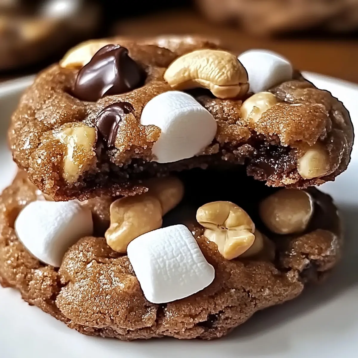 Decadent Levain Rocky Road Cookies with Crunchy Cashews