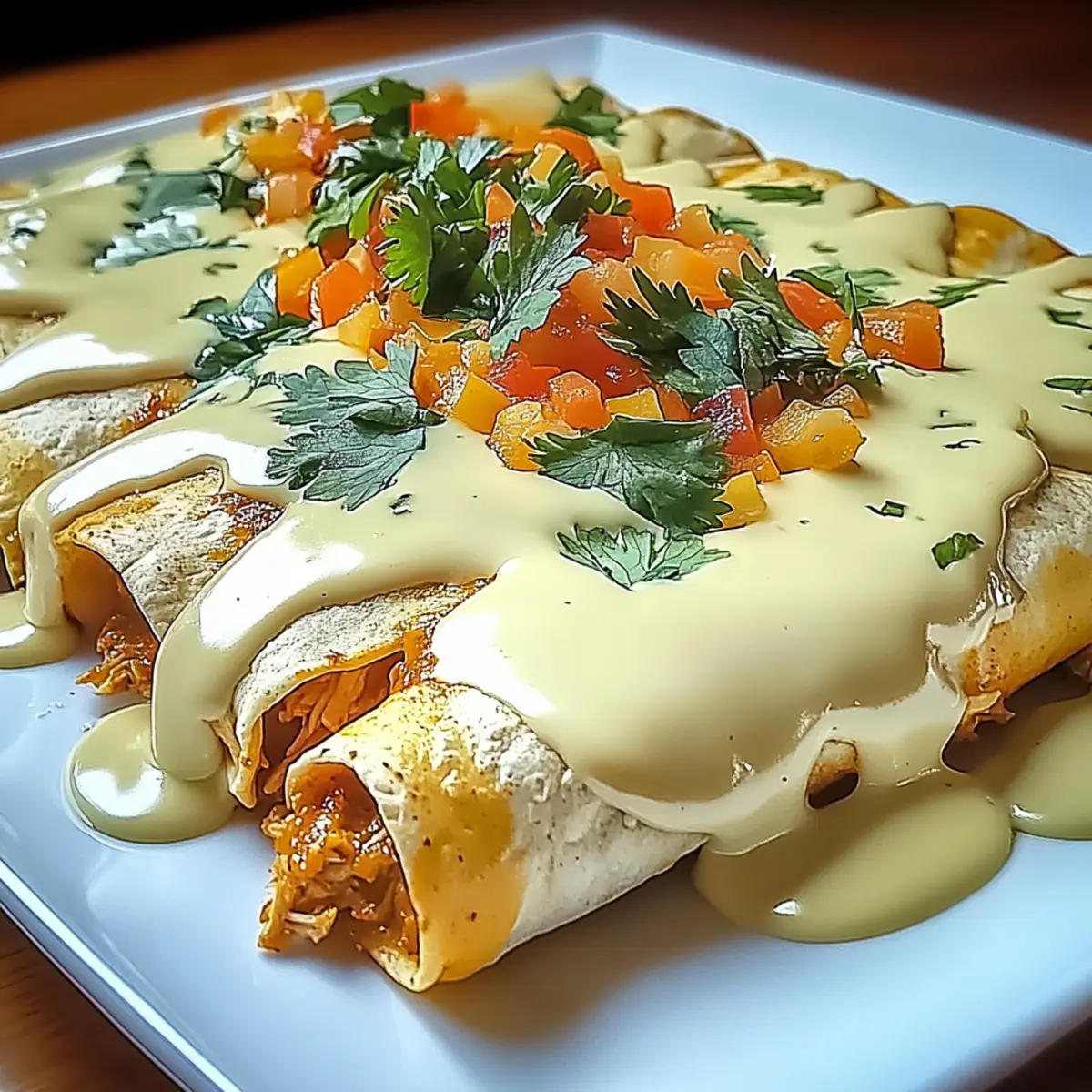Creamy Queso Chicken Enchiladas for Family Comfort