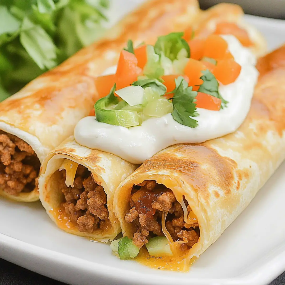 Savory Creamy Ground Beef Flautas Your Family Will Love