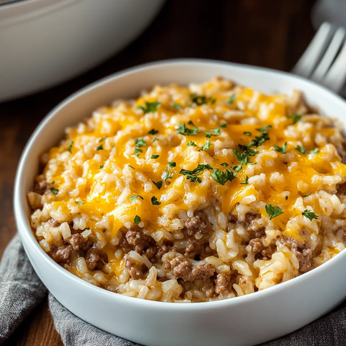Cheesy Ground Beef and Rice Casserole for Cozy Family Nights