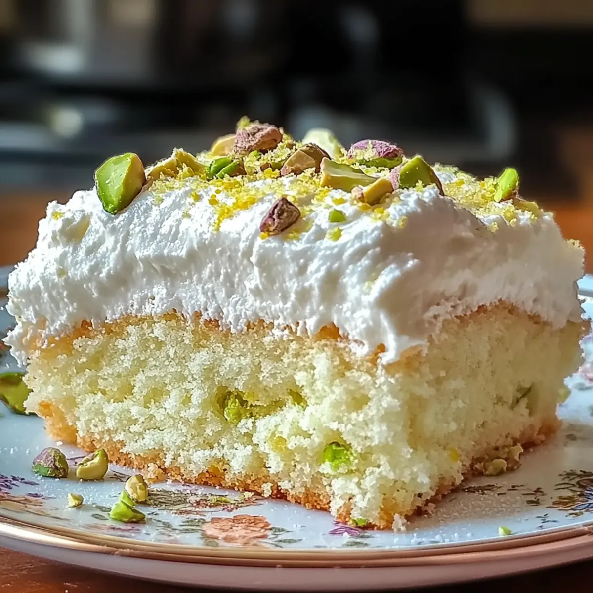 Lemon Pistachio Ricotta Cloud Cake for Delightful Gatherings