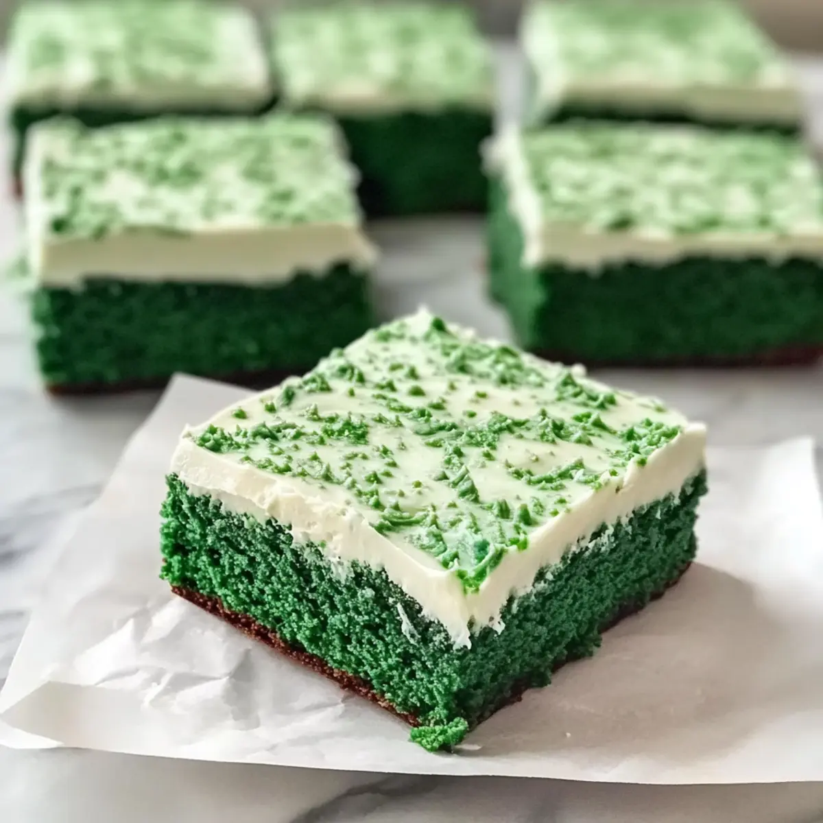 Irresistible Green Velvet Brownies with Creamy Frosting