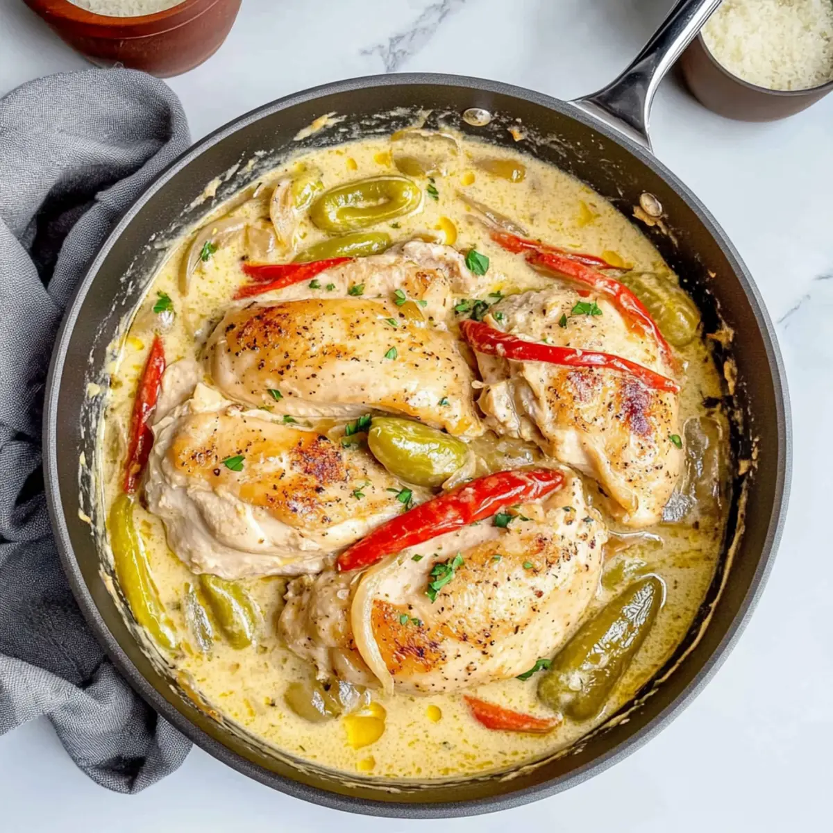 Savory Pepperoncini Chicken Skillet Ready in 30 Minutes