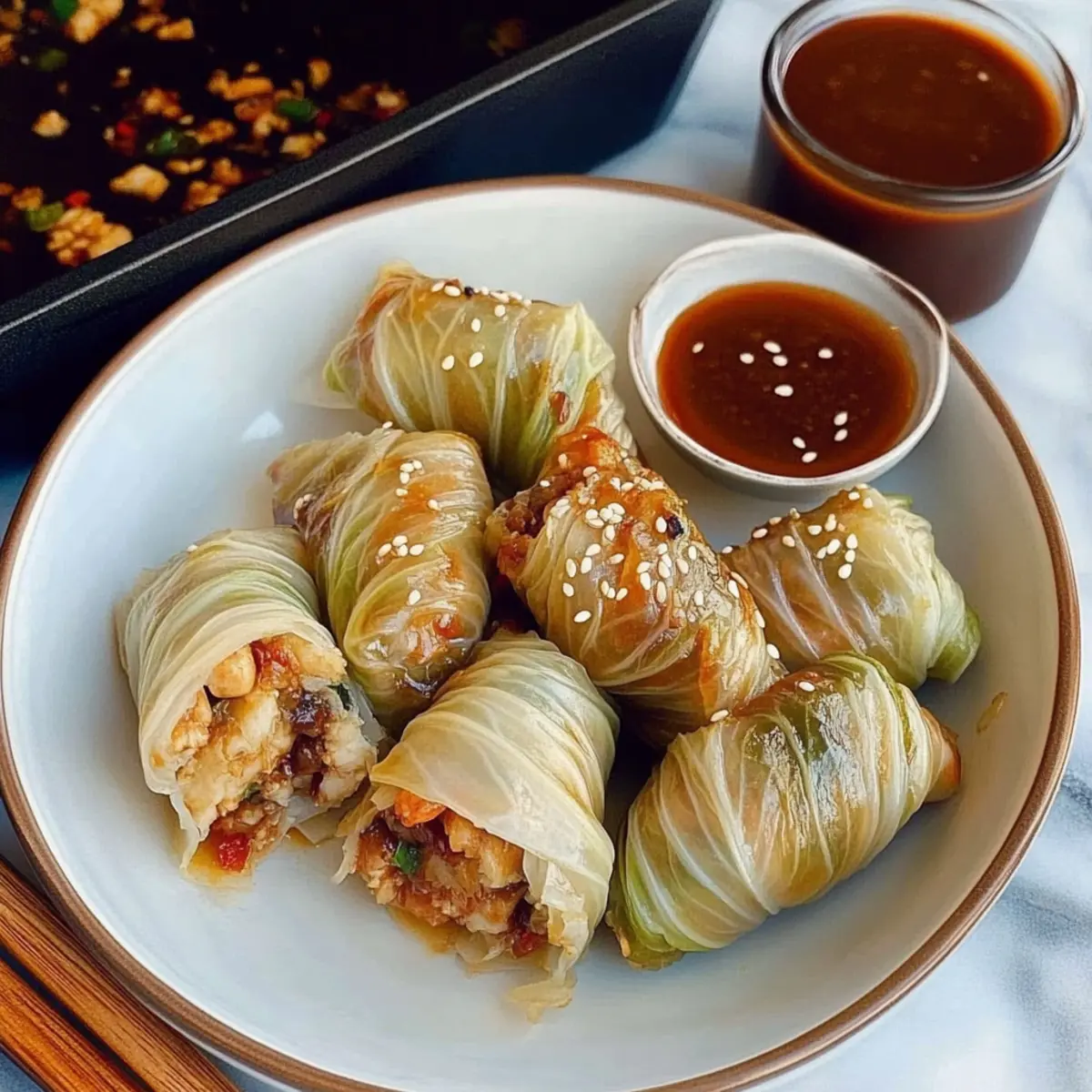 Delicious Vegan Cabbage Rolls Stuffed with Flavorful Goodness