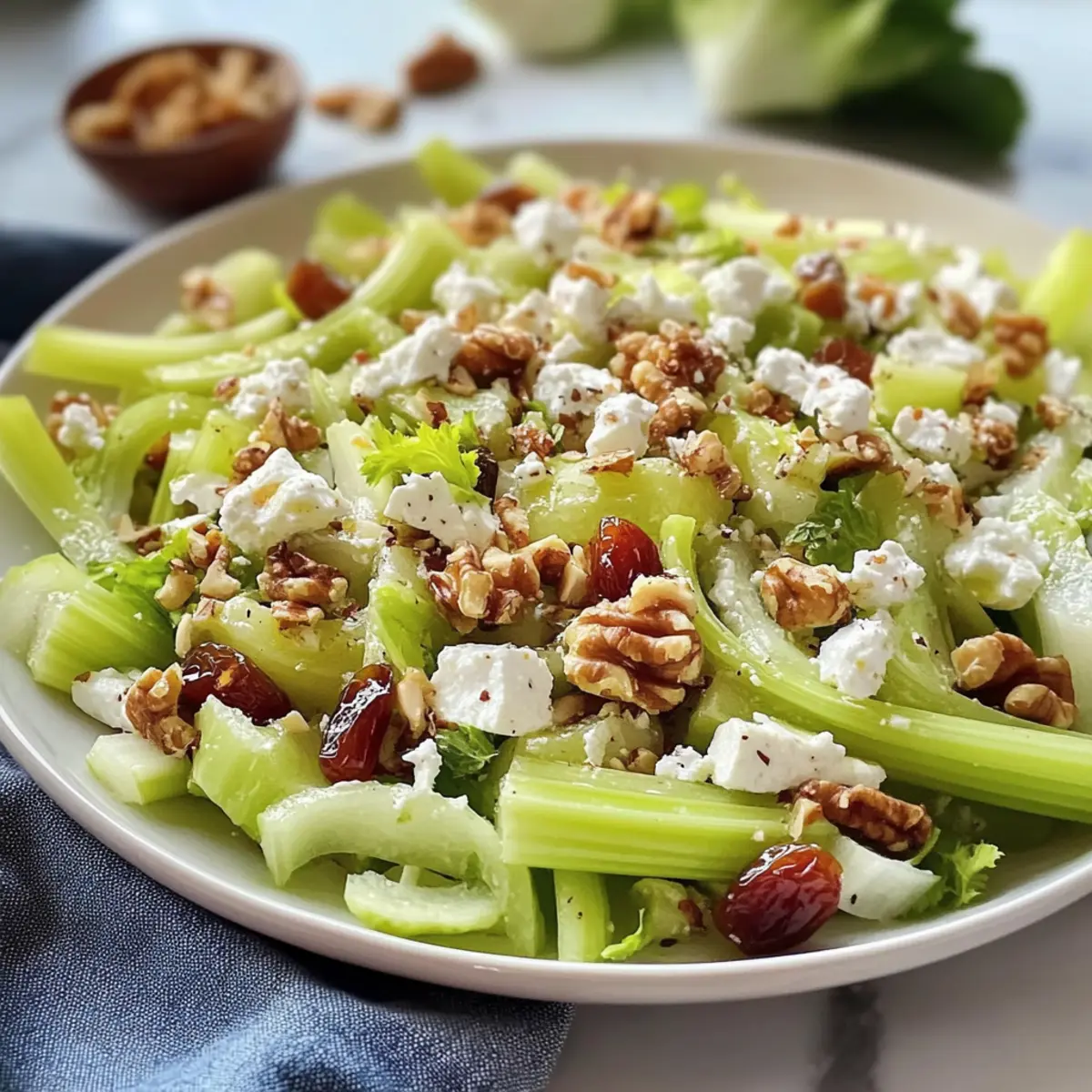 Delightful Walnut Celery Salad with Feta for Fresh Flavor