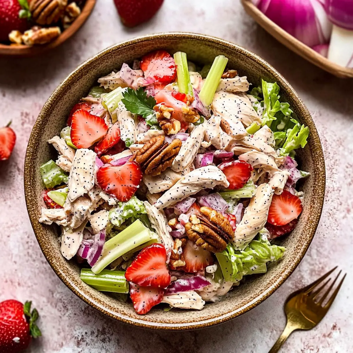 Refreshing Strawberry Poppy Seed Chicken Salad for Summer Bliss