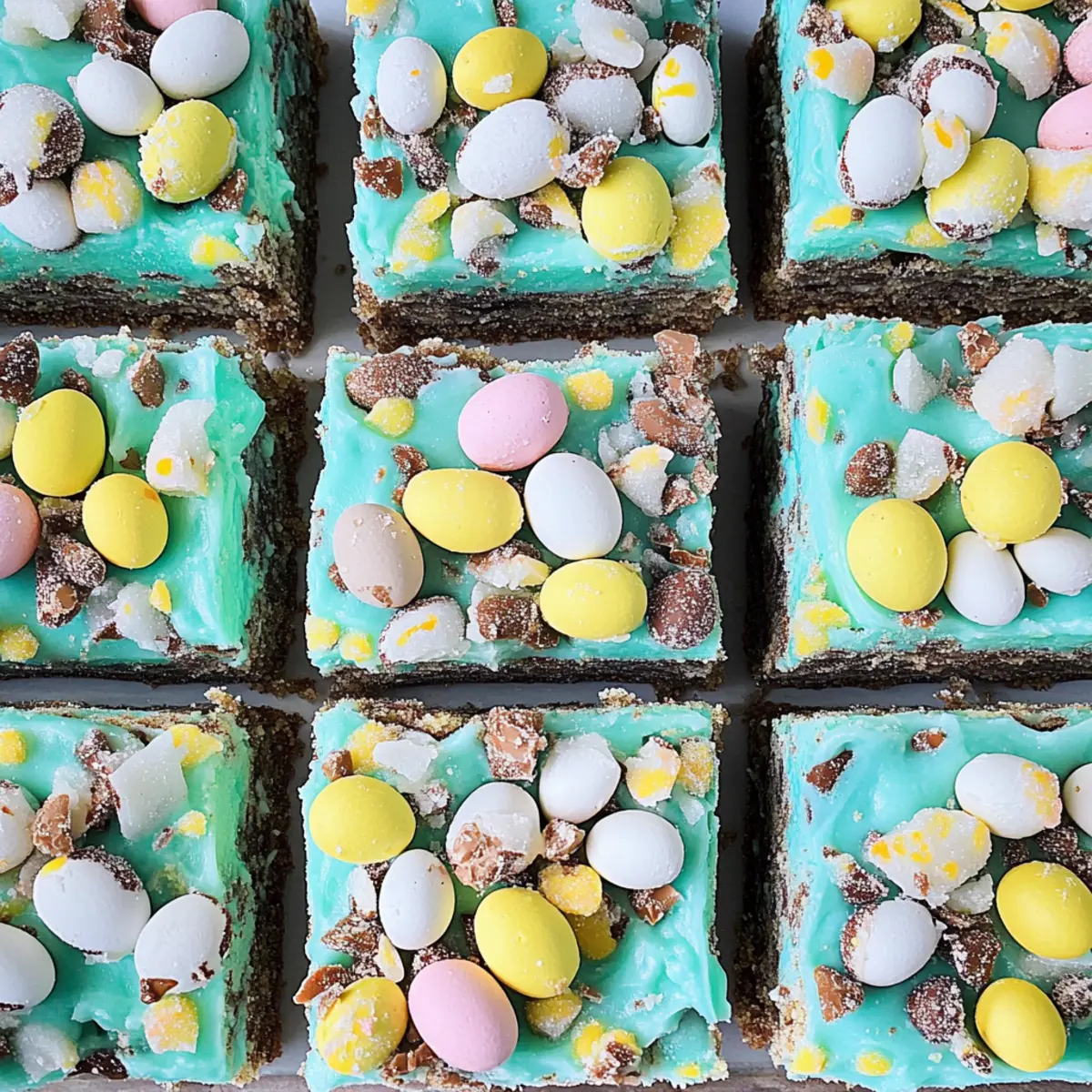 Easter Sugar Cookie Bars with Creamy Frosting & Crunchy Eggs