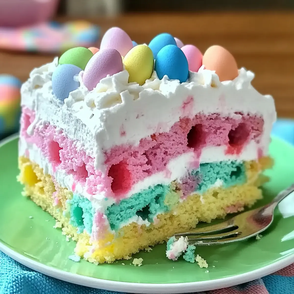 Colorful Easter Poke Cake: A Fun Make-Ahead Delight