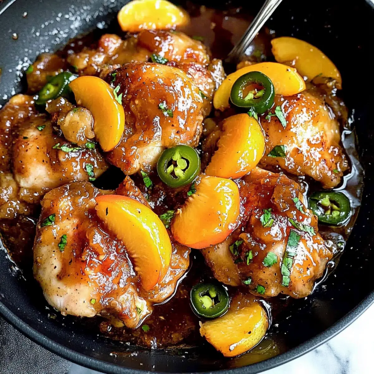 Sweet Heat: Savory Jalapeno Peach Chicken Delight