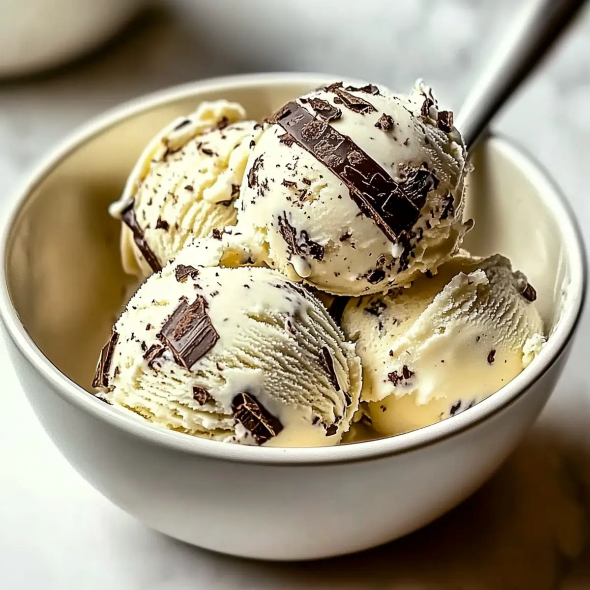 Creamy Stracciatella Ice Cream with Rich Chocolate Dreams