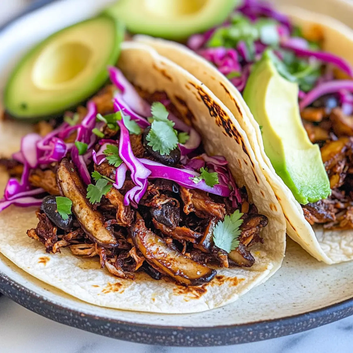 Crispy Vegan Carnitas with Mushrooms for Taco Night Magic