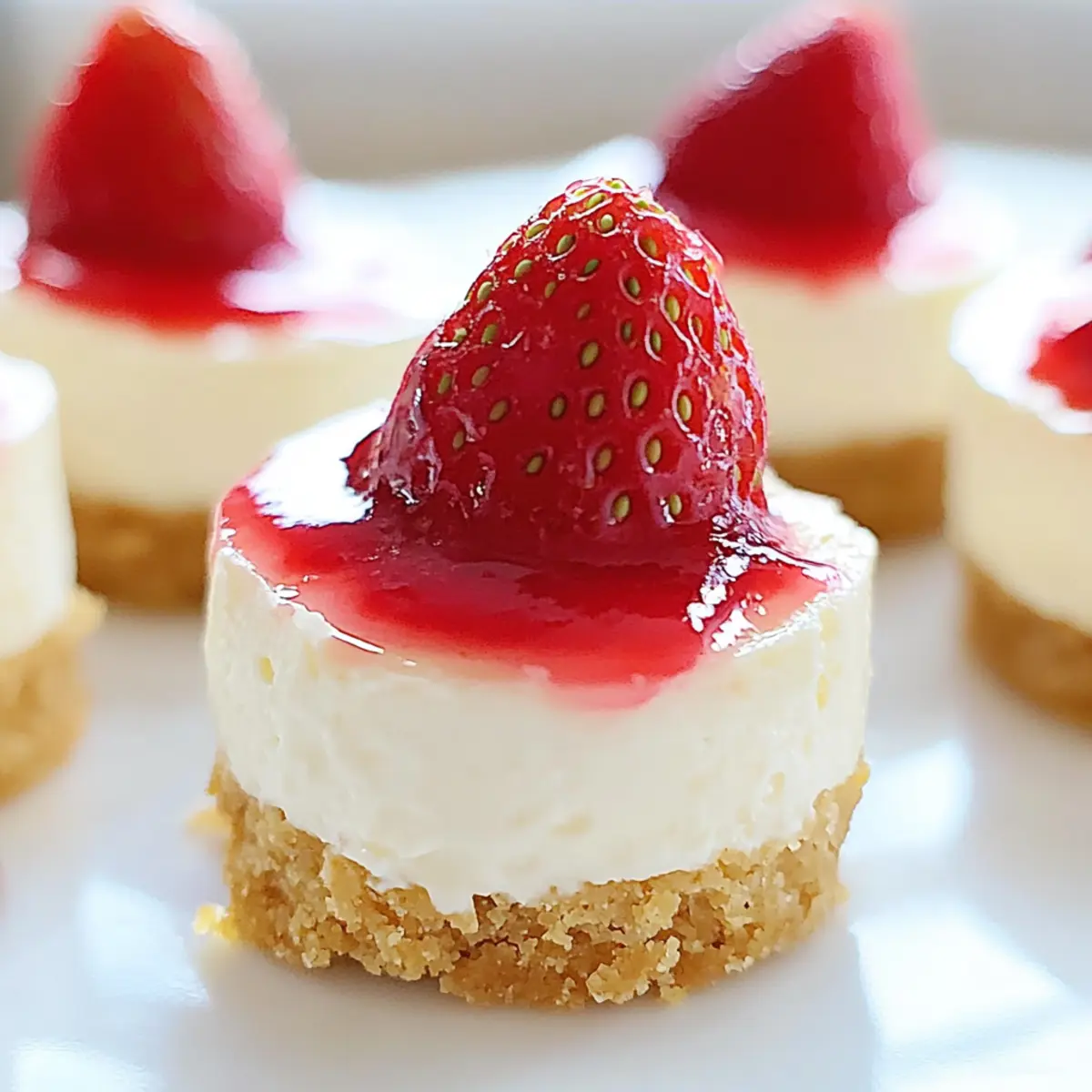 No Bake Strawberry Lemonade Mini Cheesecakes for Summer Bliss