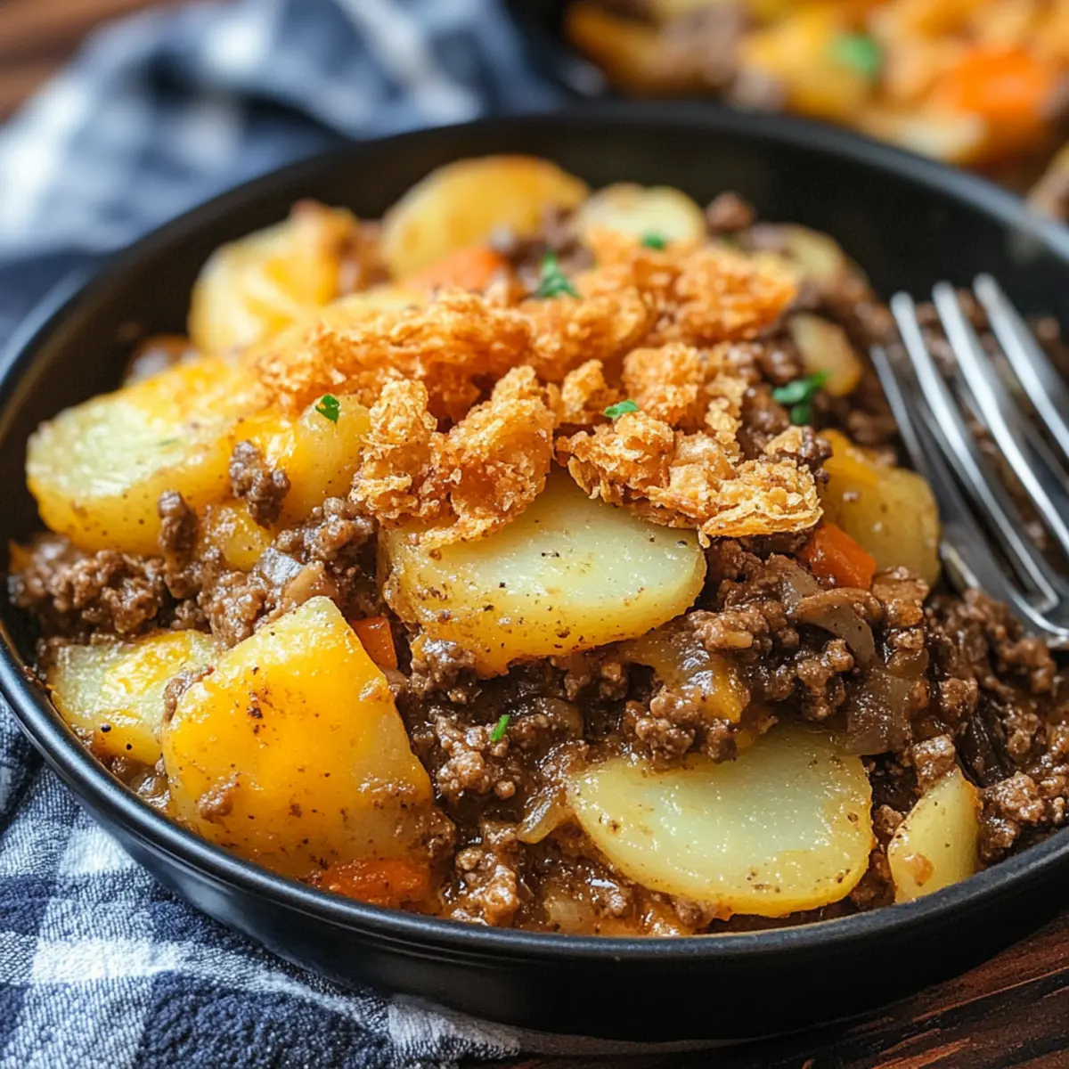 Hobo Casserole Rustic Ground Beef and Potato Bake Delights