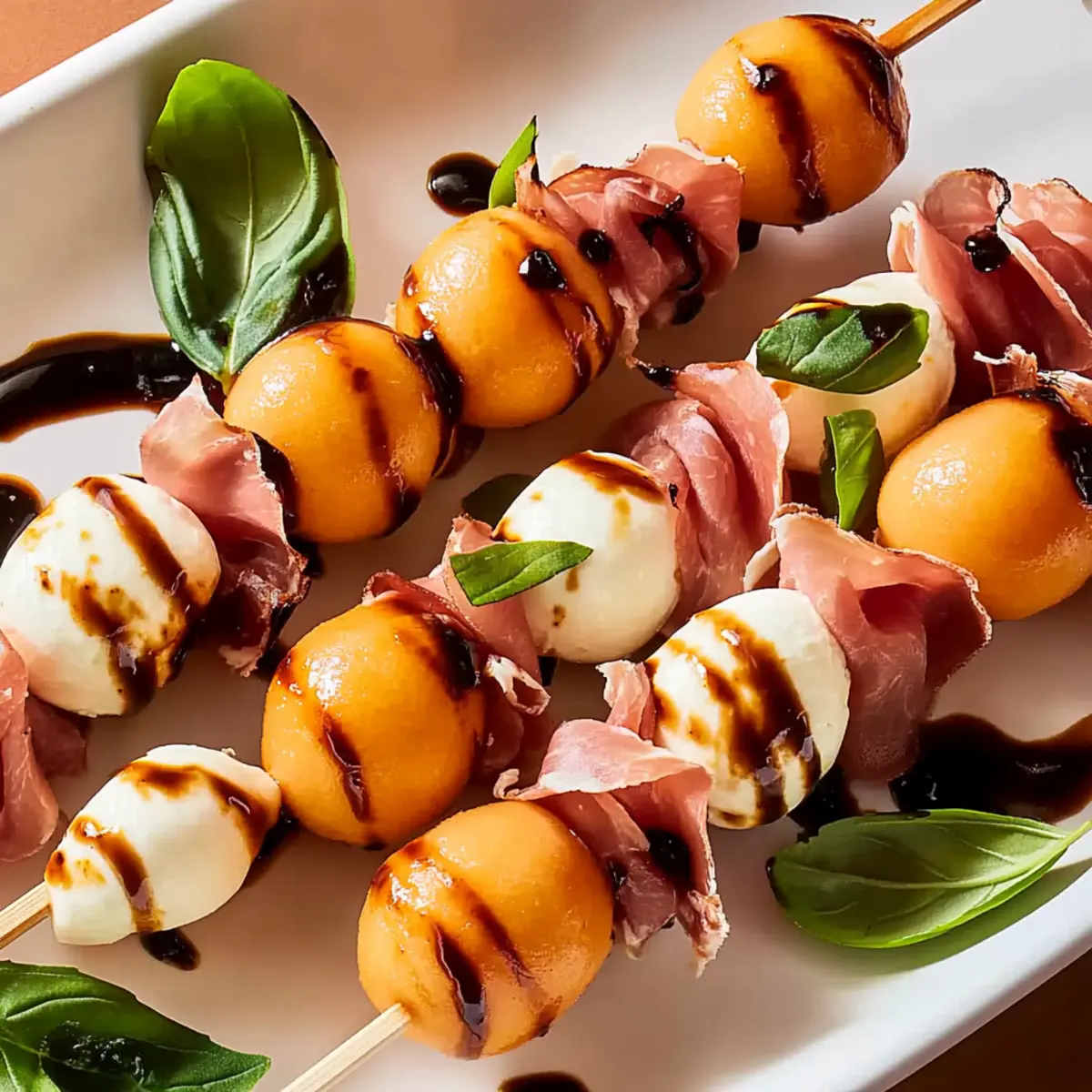 Sweet and Savory Melon Prosciutto Skewers for Summer Bliss