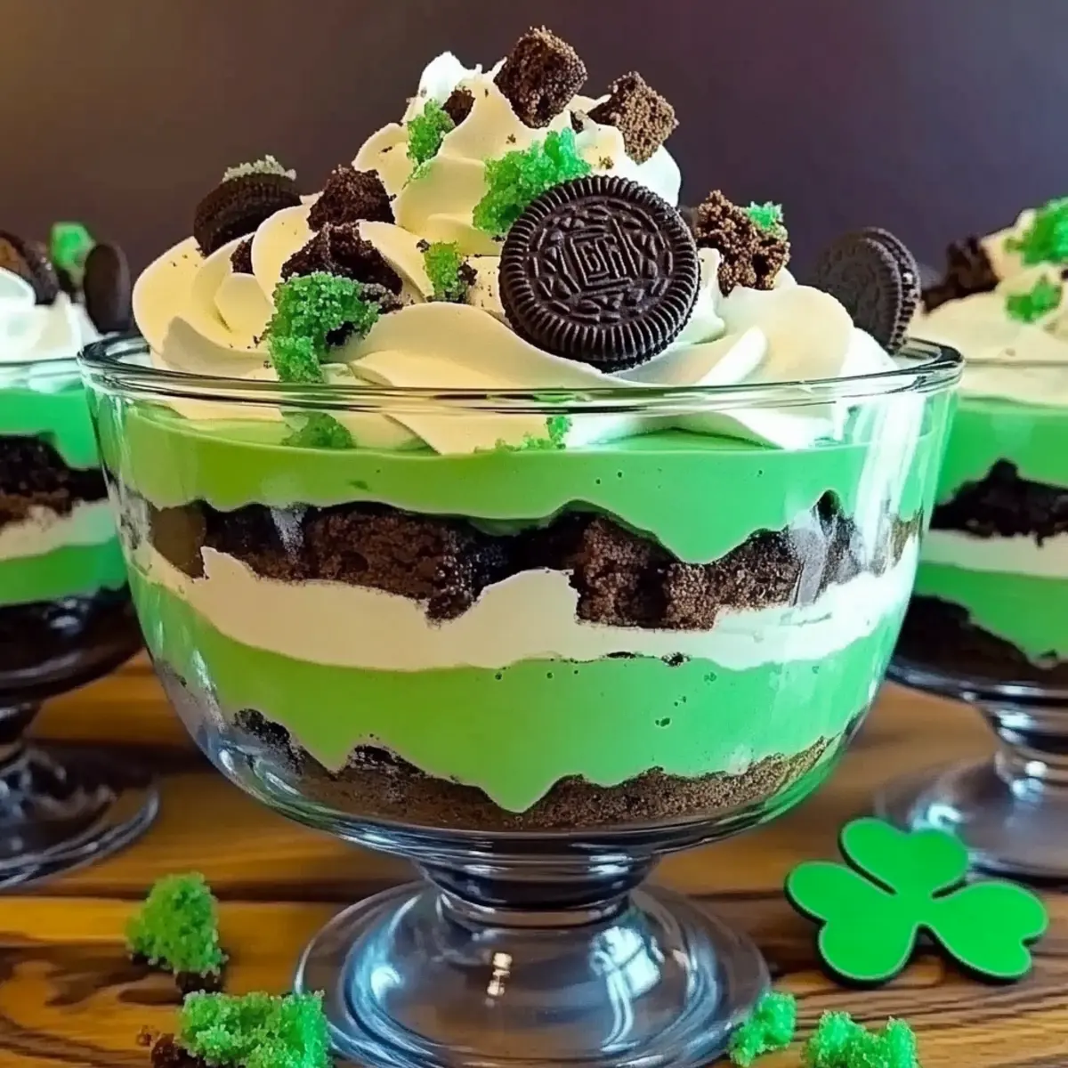 Festive St. Patrick’s Day Brownie Trifle That Wows Every Bite