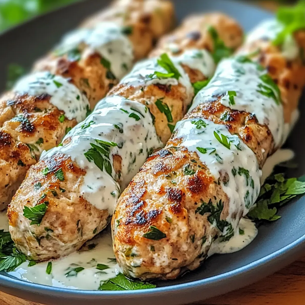 Savory Chicken Kofta with Garlic Yogurt Sauce for Quick Comfort