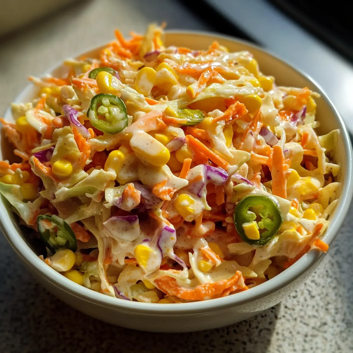 Zesty Jalapeno Corn Coleslaw for an Epic Summer Side Dish