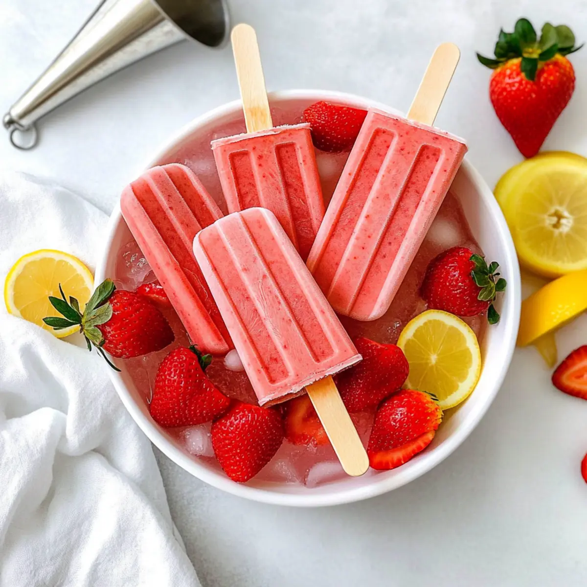 Refreshing Strawberry Lemonade Popsicles for Summer Bliss