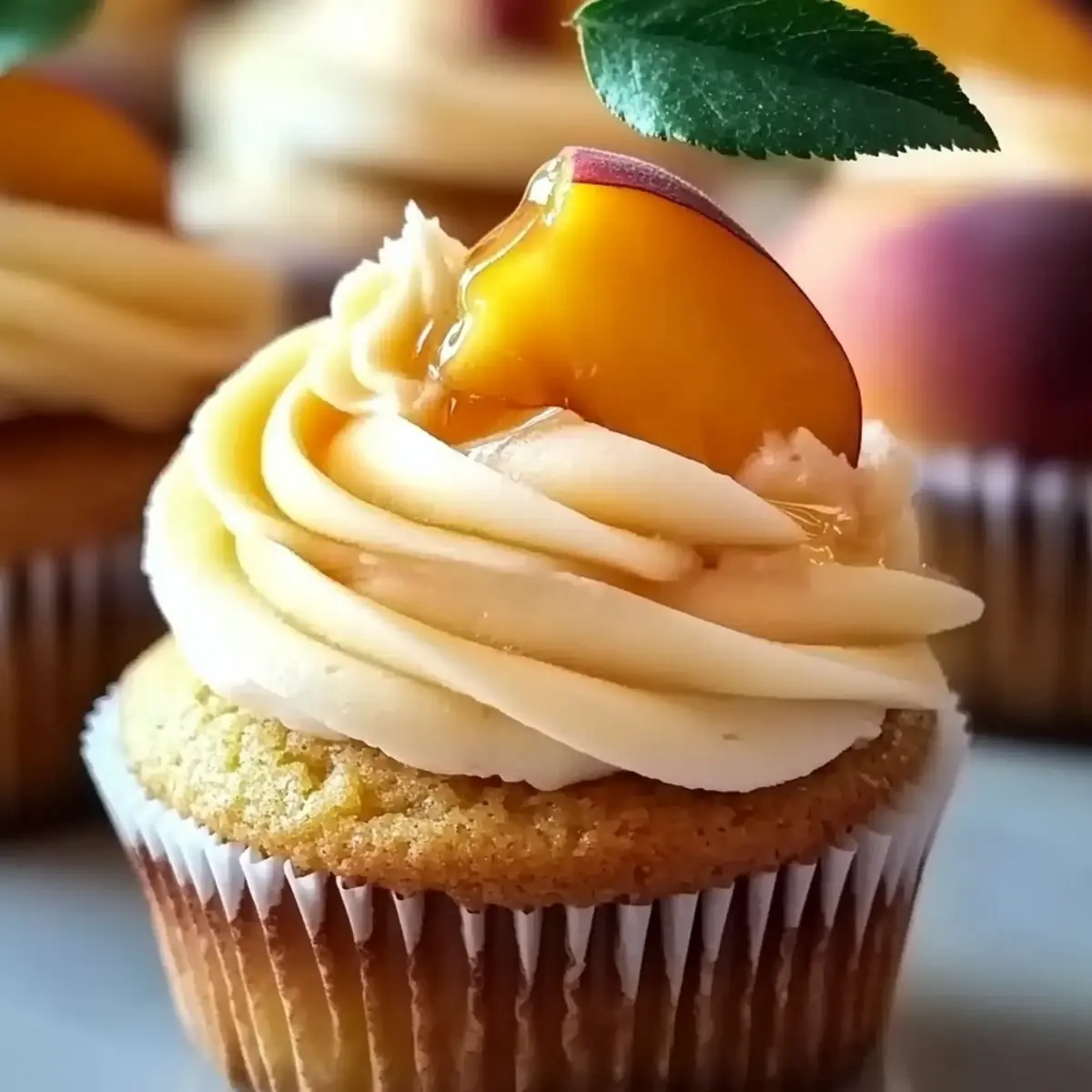 Delicious Honey Peach Cream Cheese Cupcakes for Summer Bliss