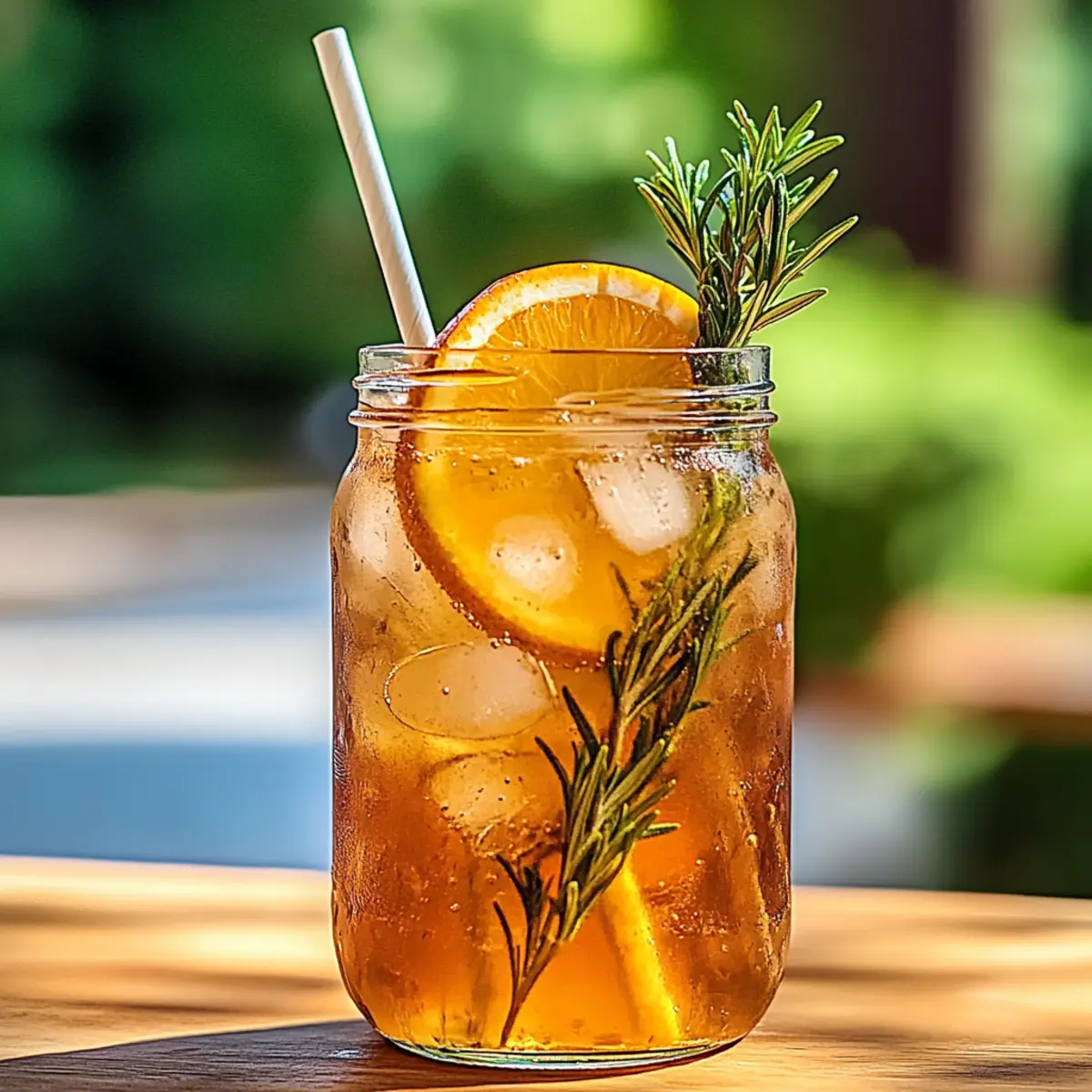 Brighten Your Day with Orange Rosemary Iced Tea Bliss
