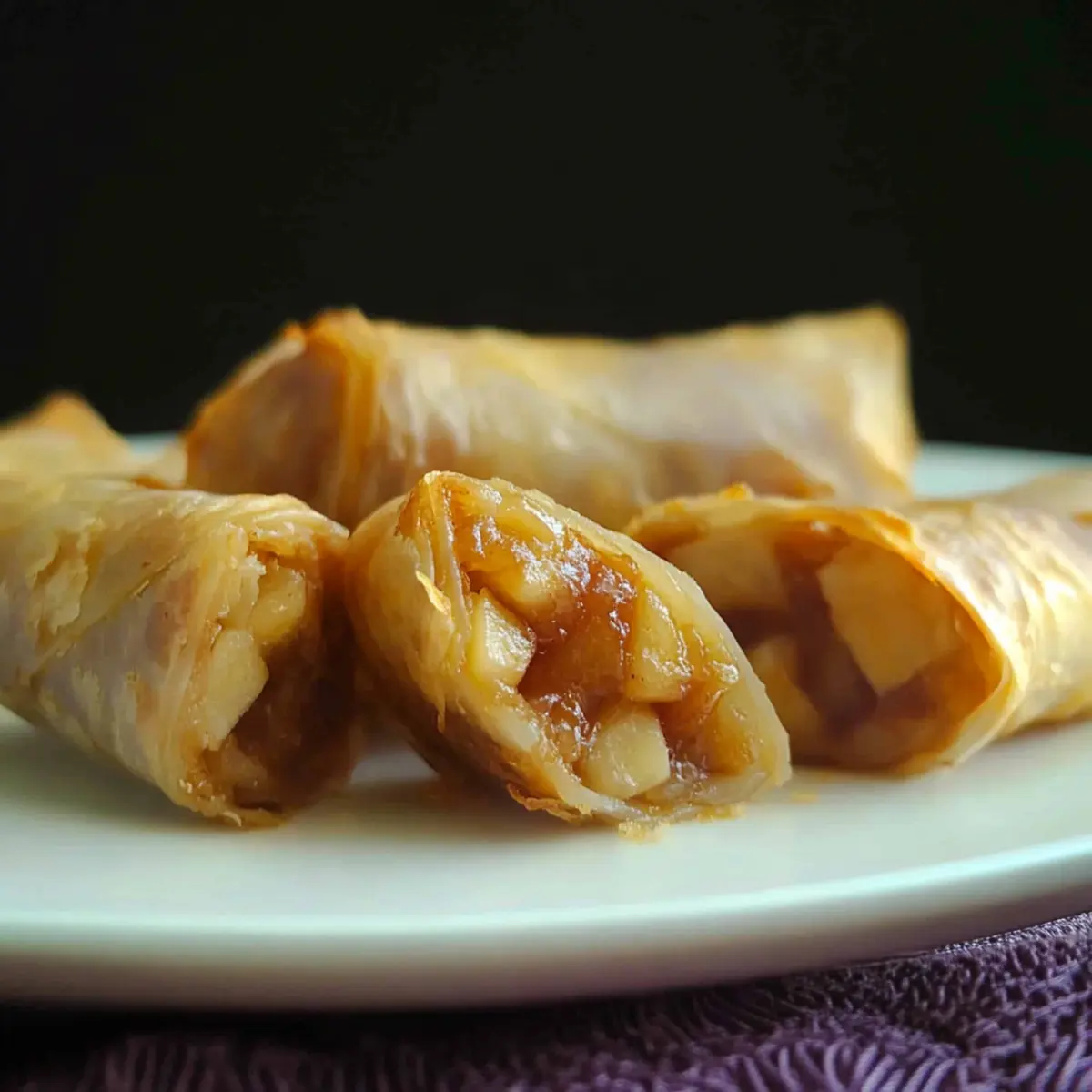 Delicious Baked Apple Pie Rice Paper Rolls You’ll Love