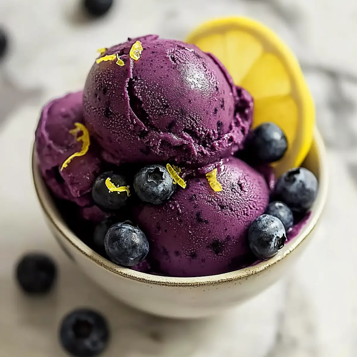 No Churn Blueberry Lemon Sorbet: Your Refreshing Summer Treat