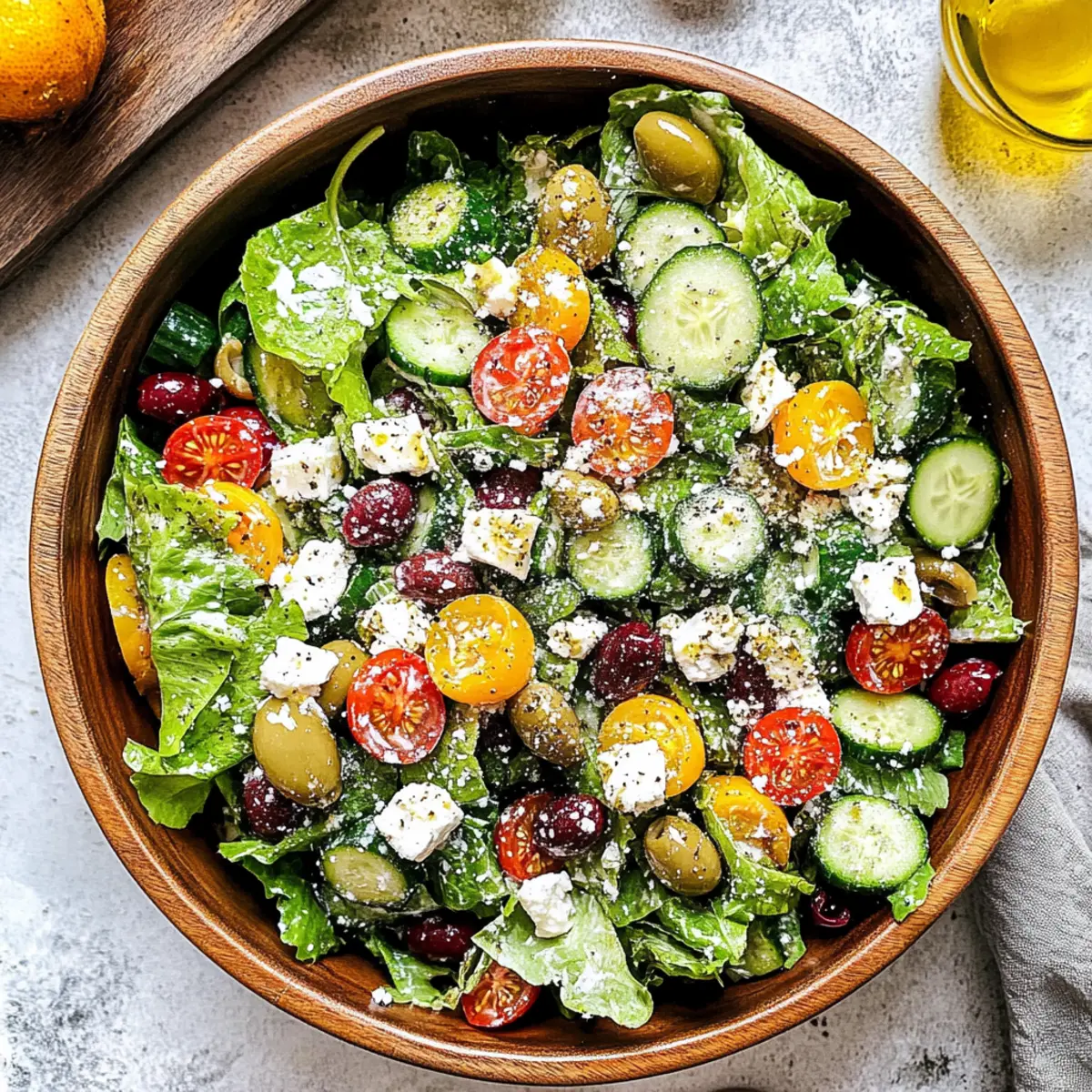 Delicious Mediterranean Salad with Creamy Greek Dressing