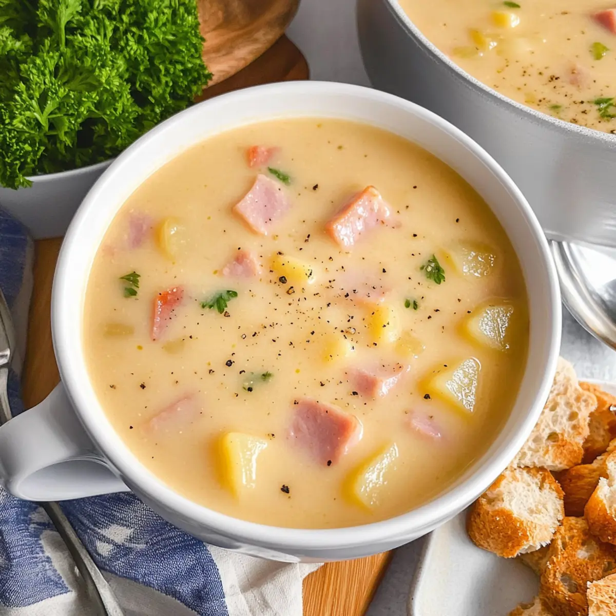Hearty Cheesy Ham and Potato Soup for Cozy Nights