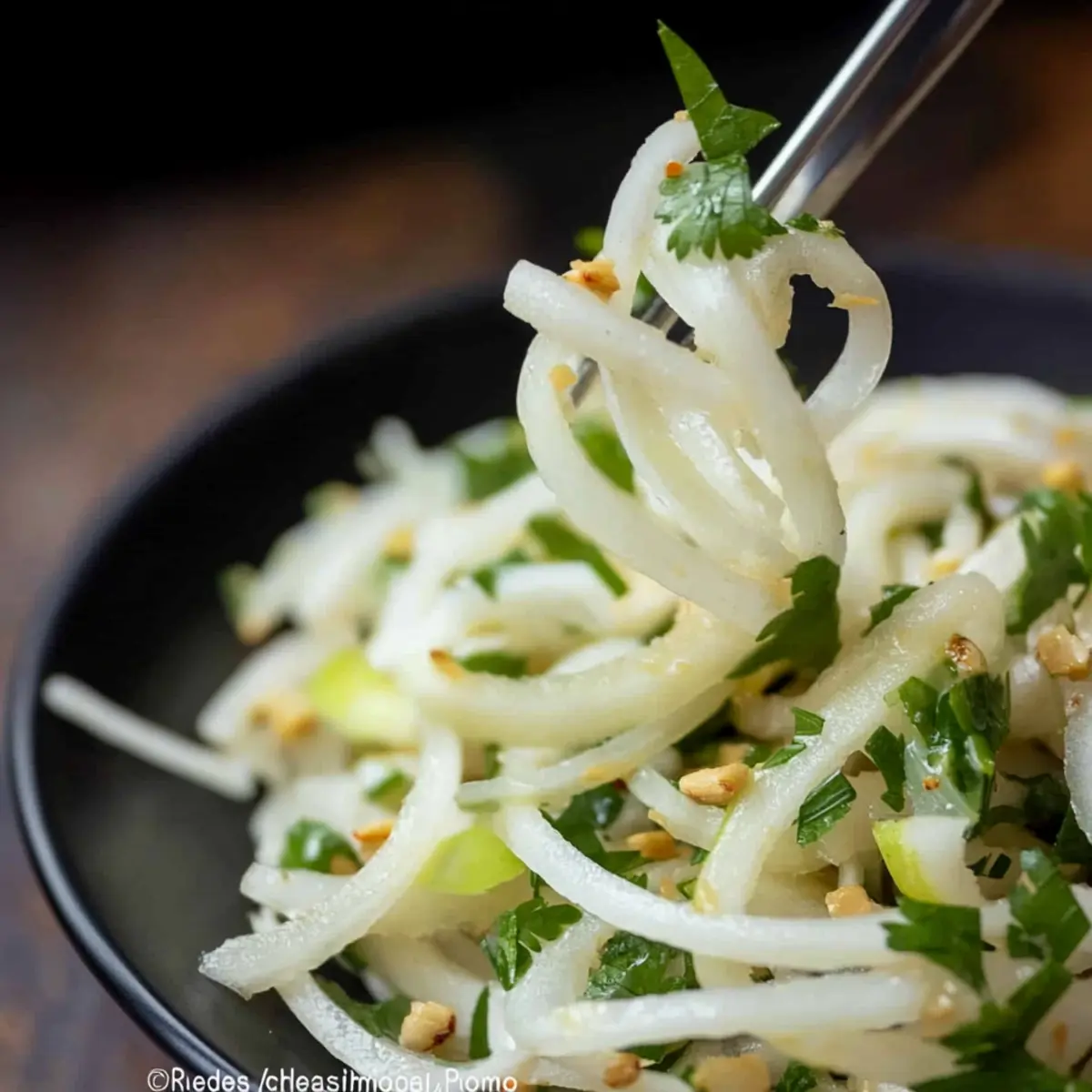 Crisp Daikon Salad with Green Apple and Pepitas Delight