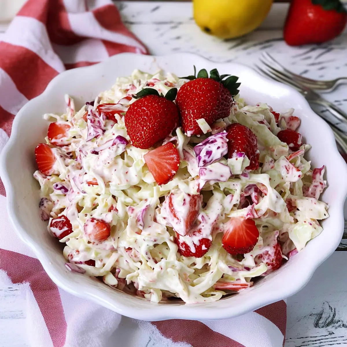 Zesty Strawberry Lemon Coleslaw for a Summer Refresh