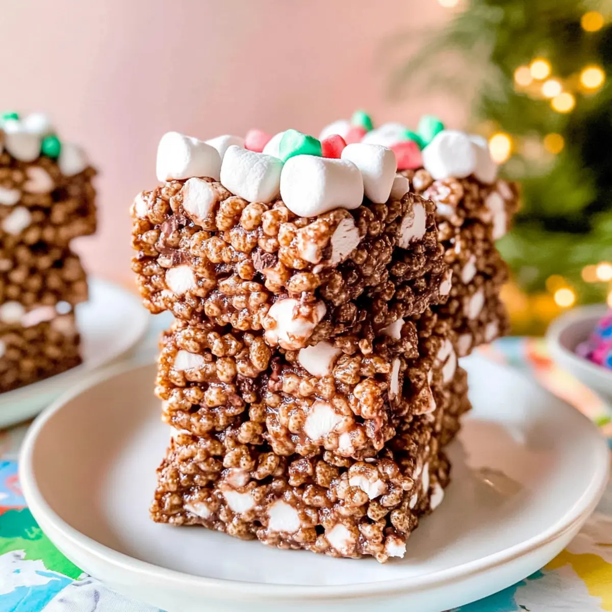 Hot Chocolate Rice Krispie Treats for Cozy Comfort Indulgence