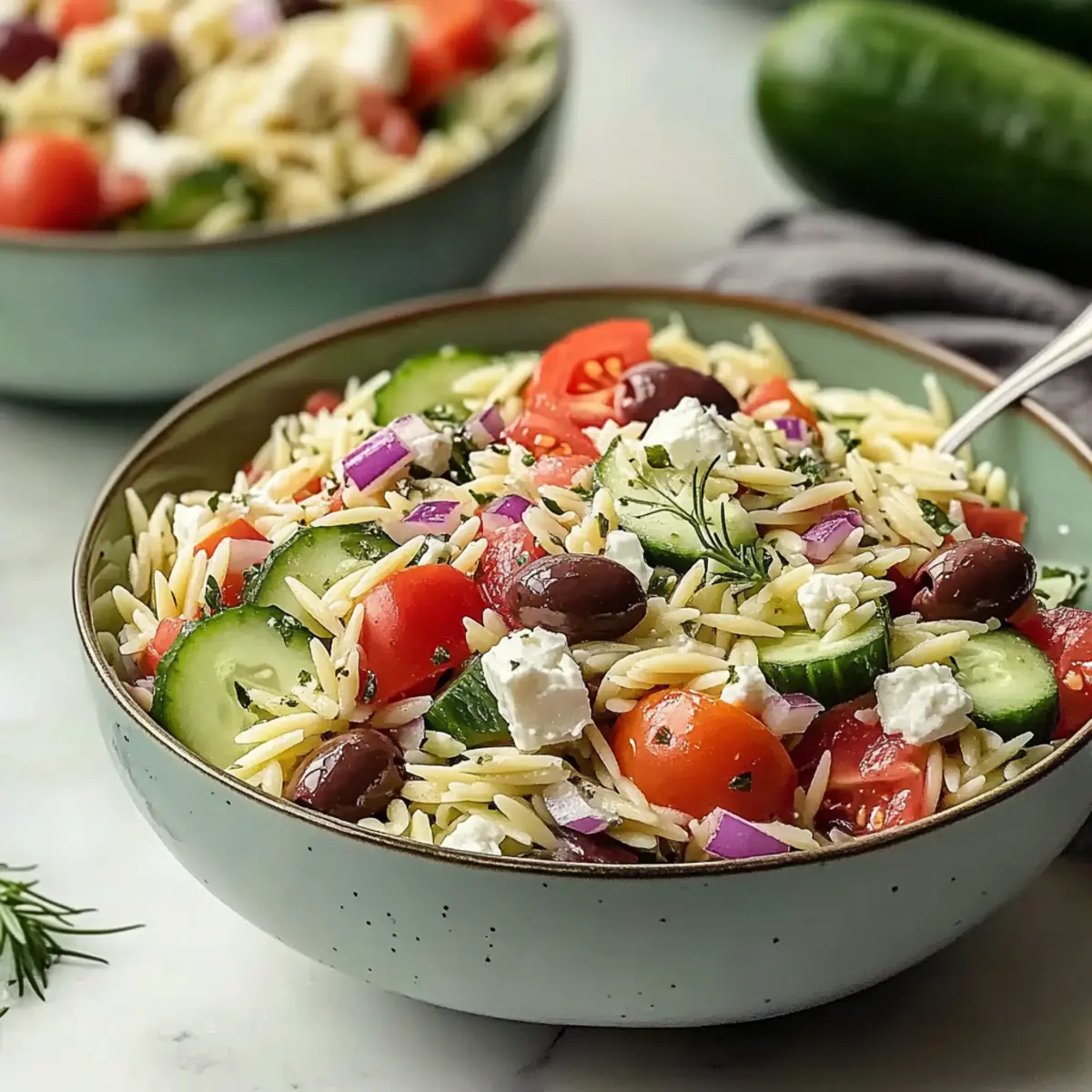 Quick Mediterranean Orzo Pasta Salad for Fresh Summer Cookouts