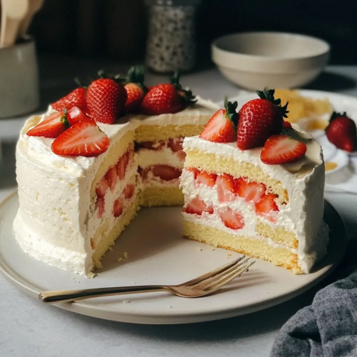 Fluffy Japanese Strawberry Cake That Melts in Your Mouth