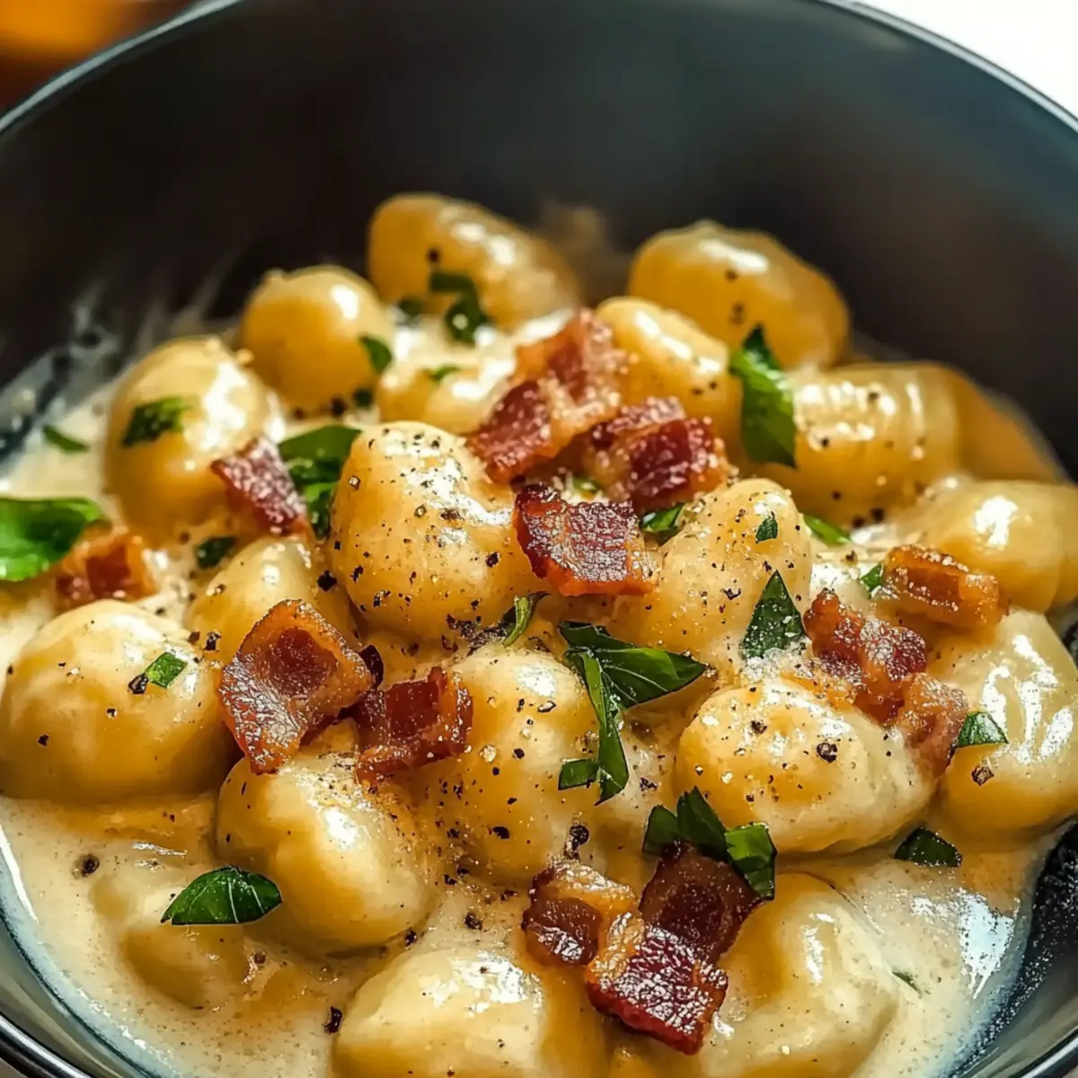 Roasted Garlic Cream Sauce with Gnocchi for Cozy Nights