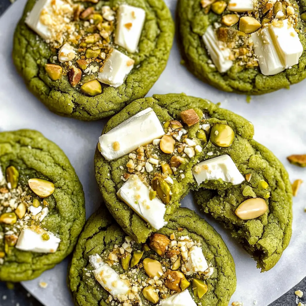 Heavenly White Chocolate Pistachio Matcha Cookies in 30 Min