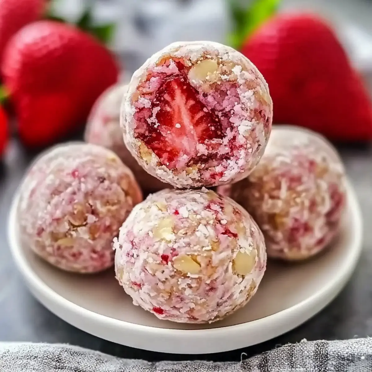 Irresistible Strawberry Cheesecake Protein Balls for Guilt-Free Snacking