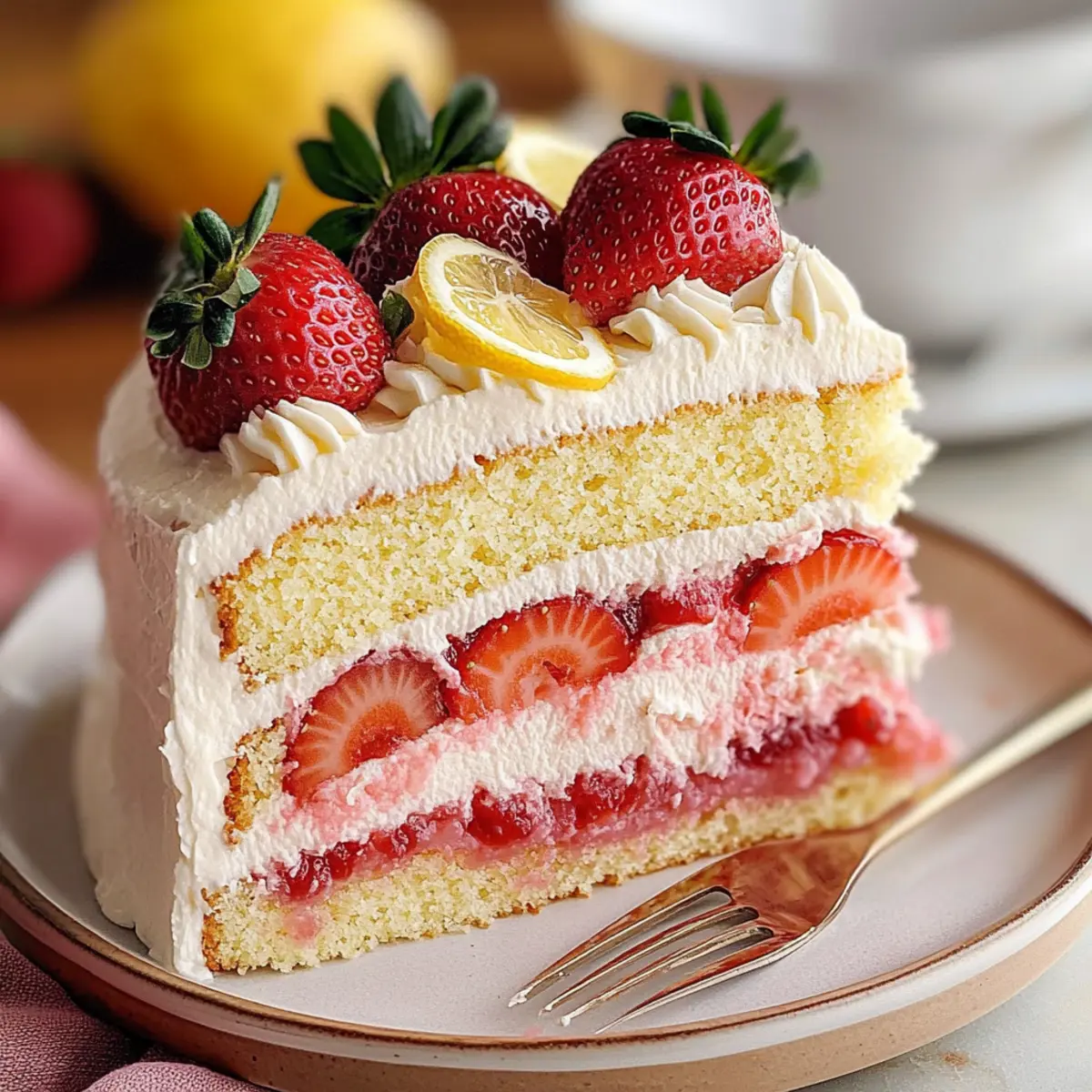 Strawberry Lemon Cake: A Bright and Zesty Slice of Joy