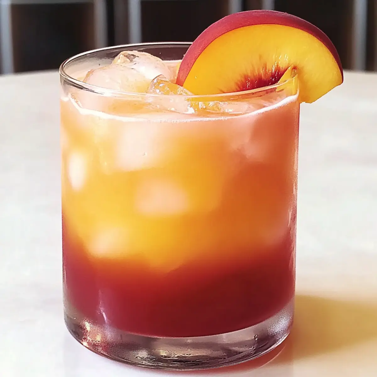 Layered Peach Cocktail: A Blissful Sip of Summer Sunshine