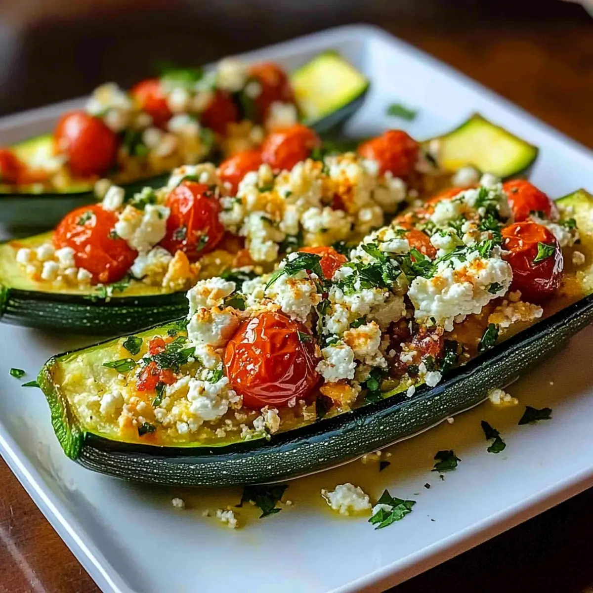 Stuffed Zucchini with Feta: A Creamy Mediterranean Delight