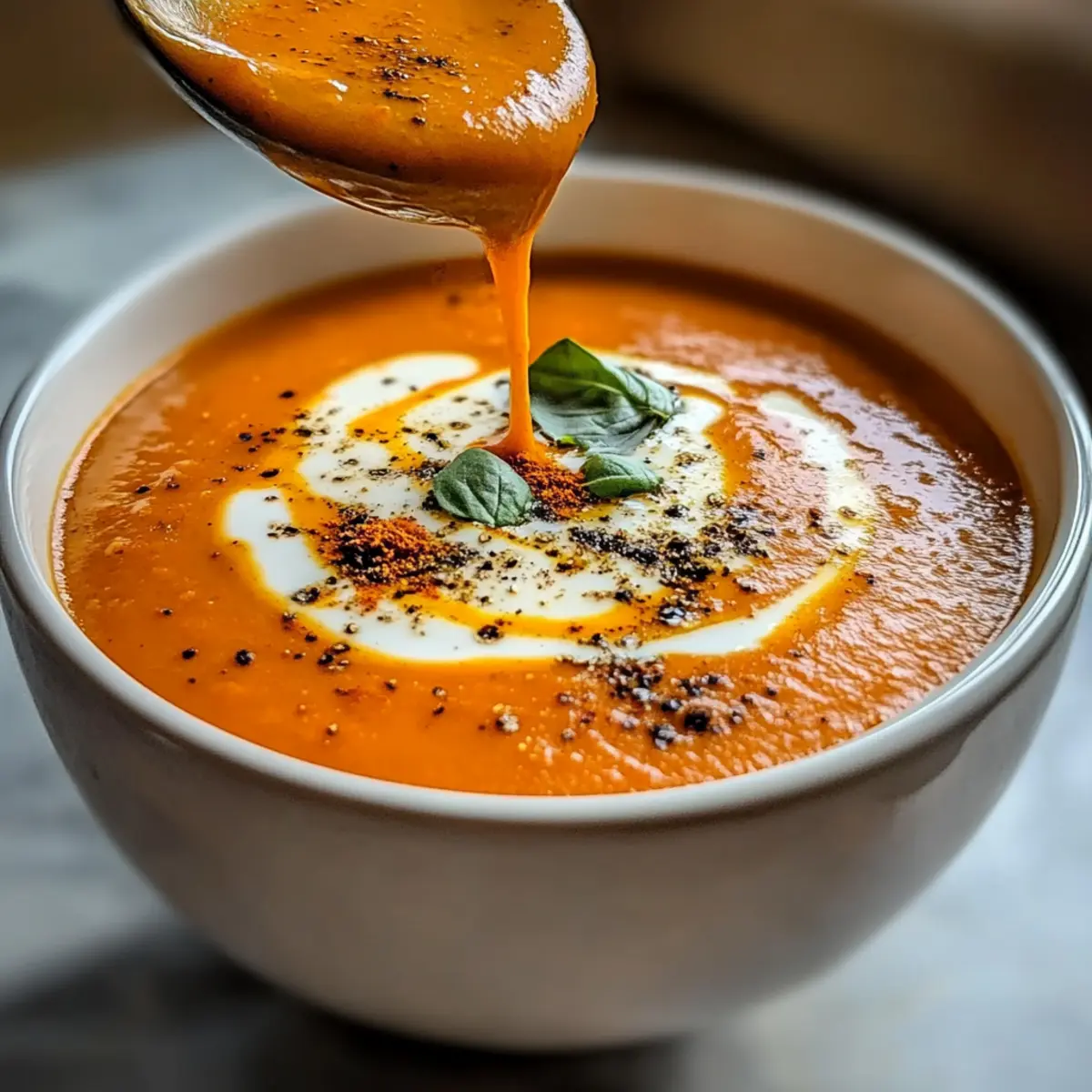 Cozy Up with Creamy Roasted Red Pepper Gouda Soup Tonight