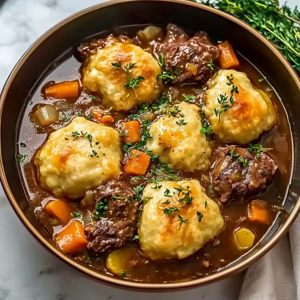 Comforting Irish Stew with Cheddar Dumplings for Cozy Nights