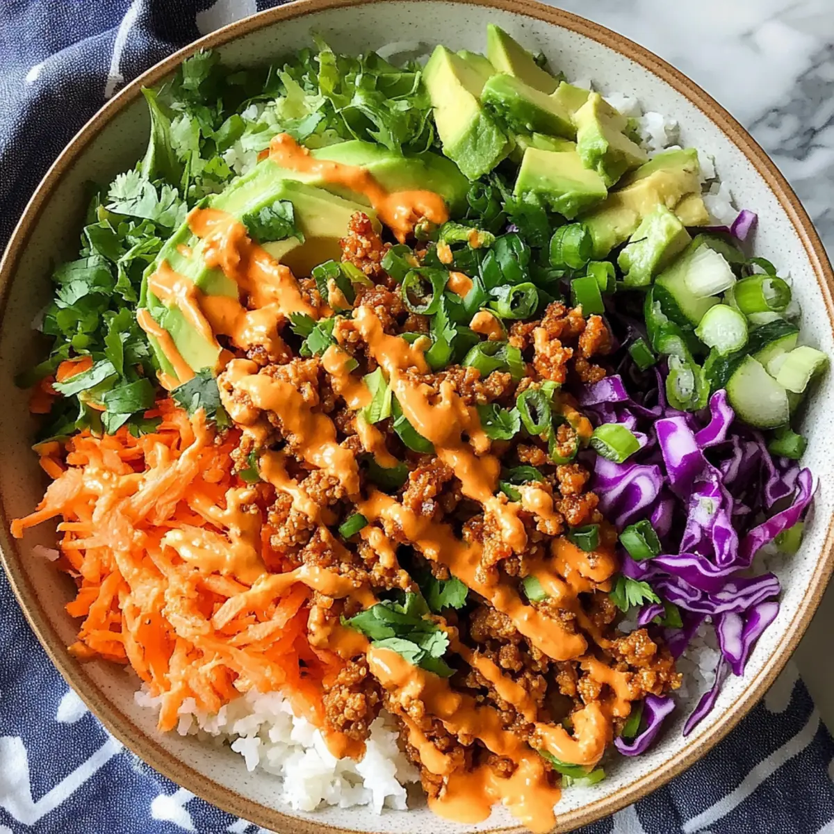 Ground Turkey Rice Bowls with Bang Bang Sauce for Busy Nights