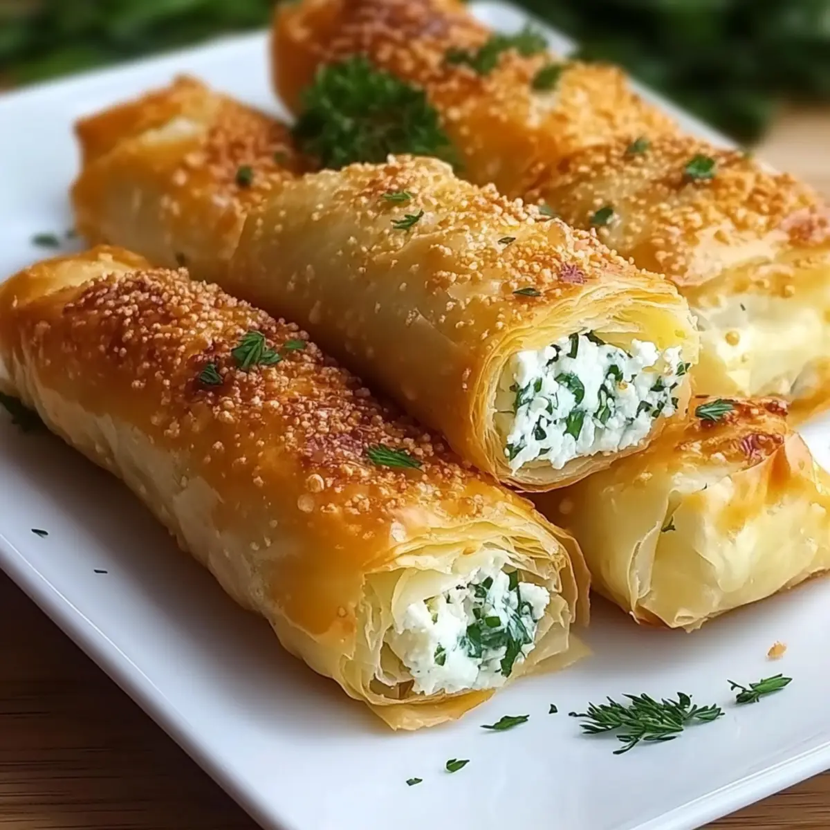 Crispy Oven-Baked Feta Rolls That Melt in Your Mouth
