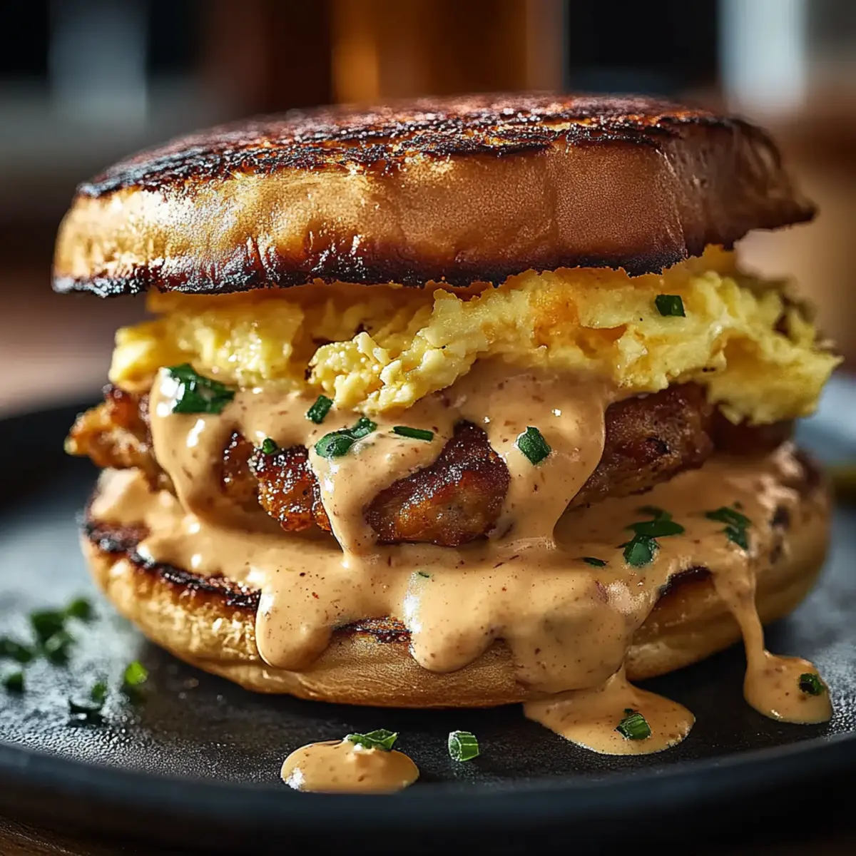 Savory Chipotle Breakfast Sandwich with Zesty Aioli Bliss