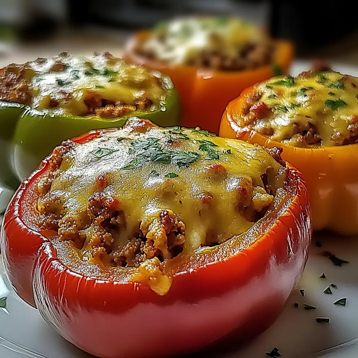 Creamy Keto Low Carb Stuffed Bell Peppers for Cozy Nights