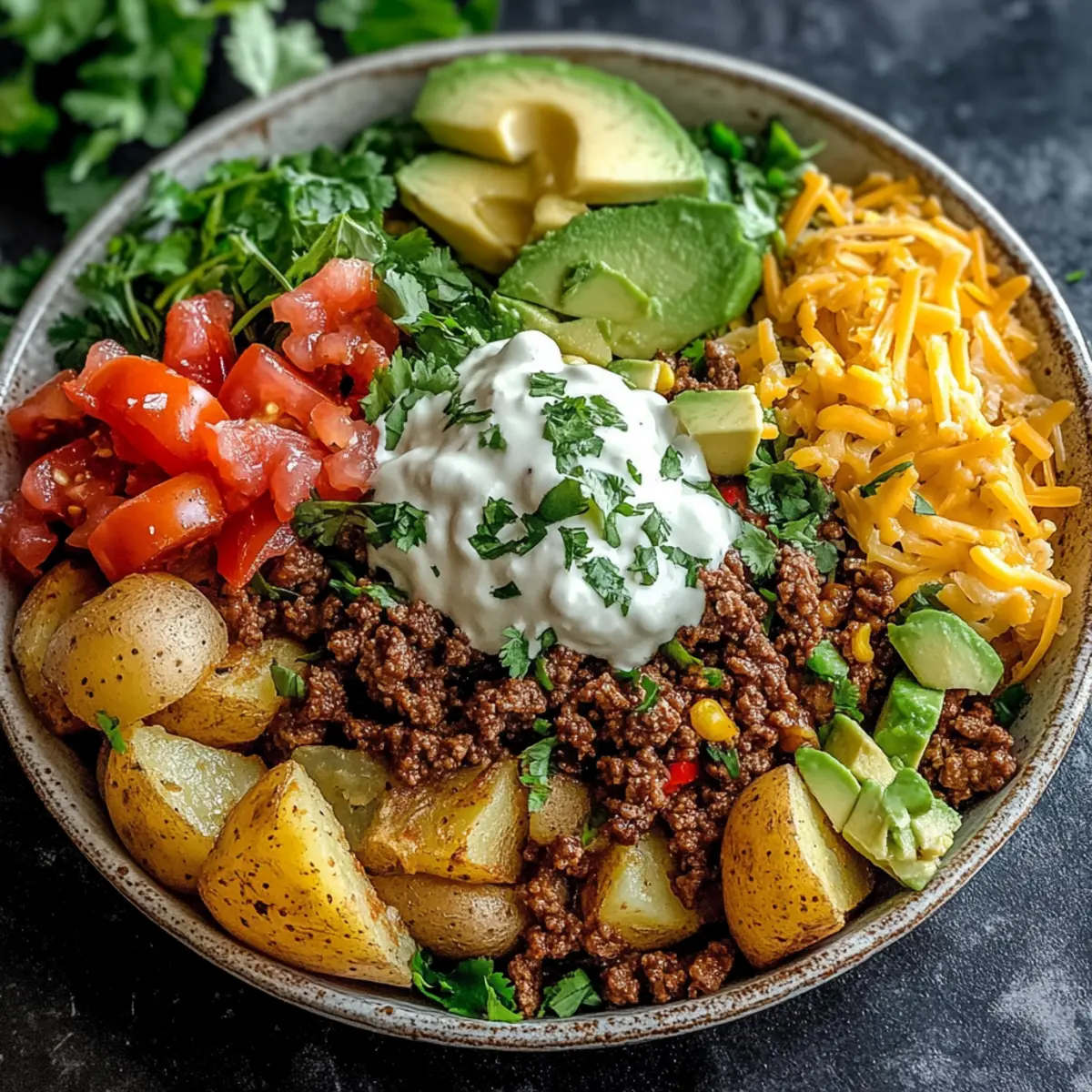 Loaded Potato Taco Bowl: Comfort Food with a Zesty Twist