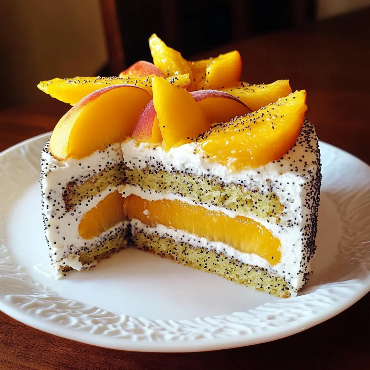 Delicious Peach Cake with Poppy Seeds for Sweet Moments