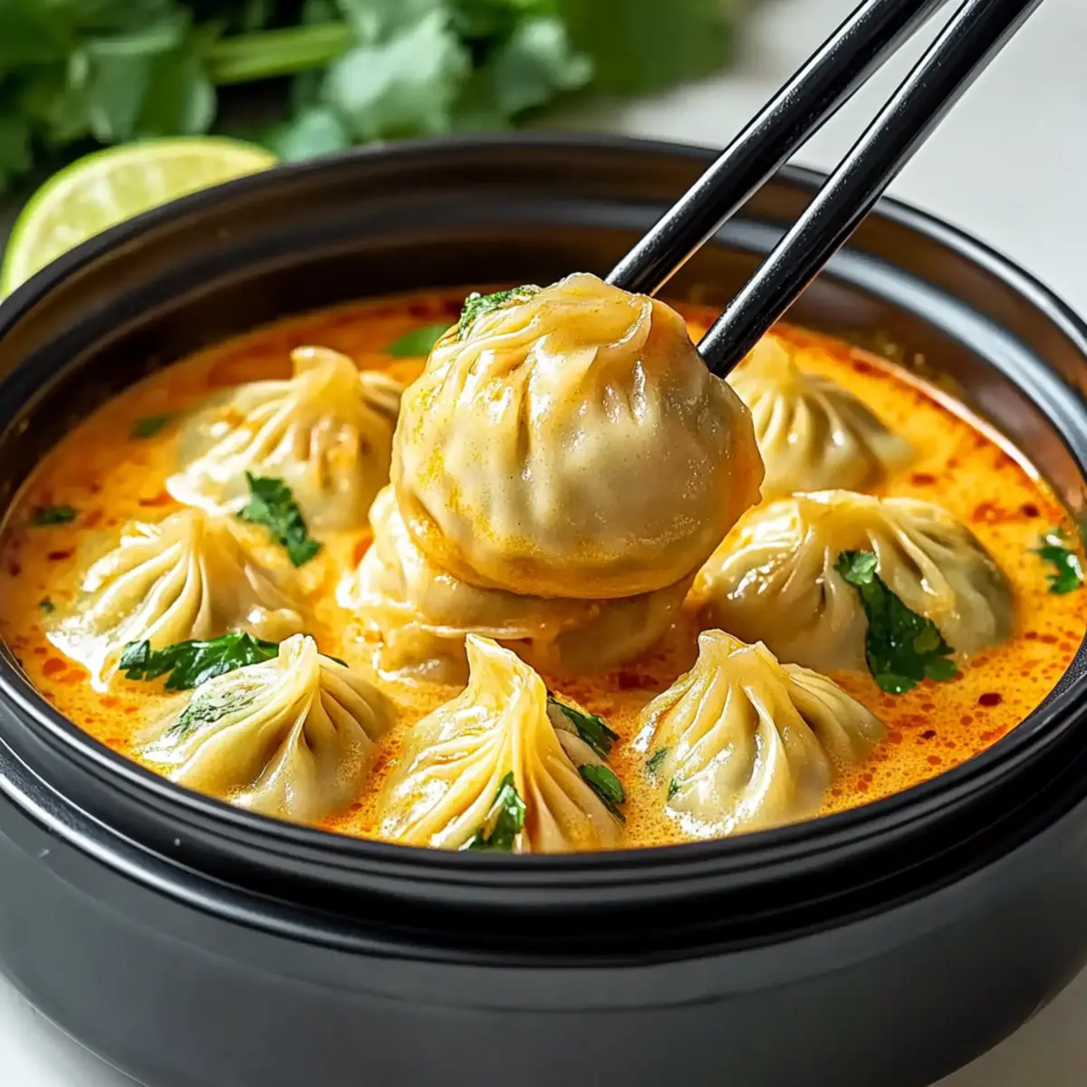 Savor Spicy Thai Red Curry Soup Dumplings at Home